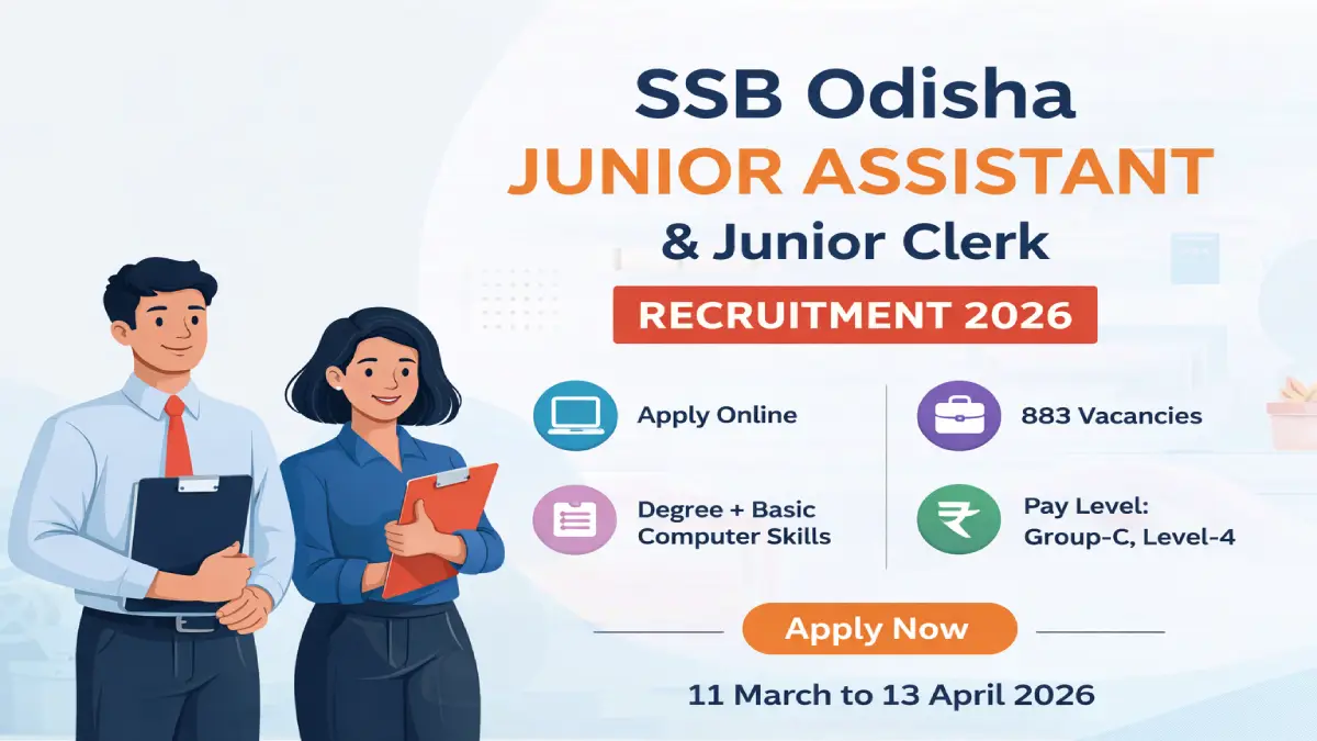 SSB Odisha Junior Assistant recruitment 2026